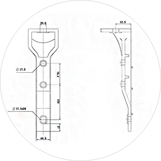 pole top bracket drawing